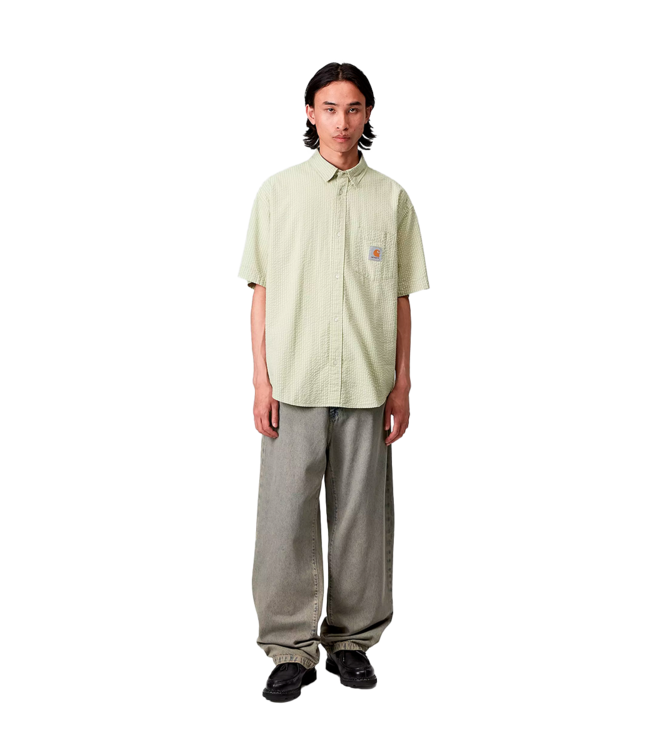 CARHARTT WIP Landon Pant - Blue/Leather/Garment Dyed