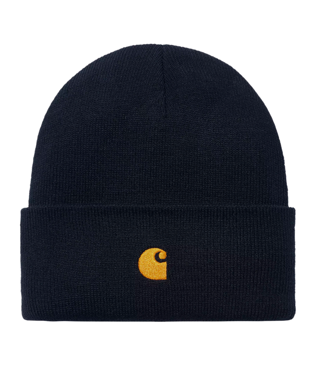 CARHARTT WIP Chase Beanie - Dark Navy/Gold