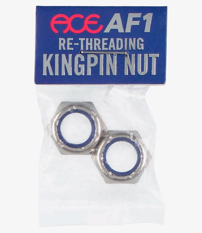 ACE TRUCKS Re-Threading Kingpin Nuts (2-Pack) - Chrome