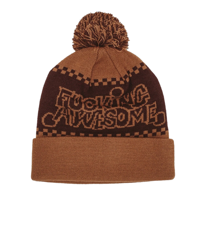 FUCKING AWESOME Pbs Ball Beanie - Brown/Sienna