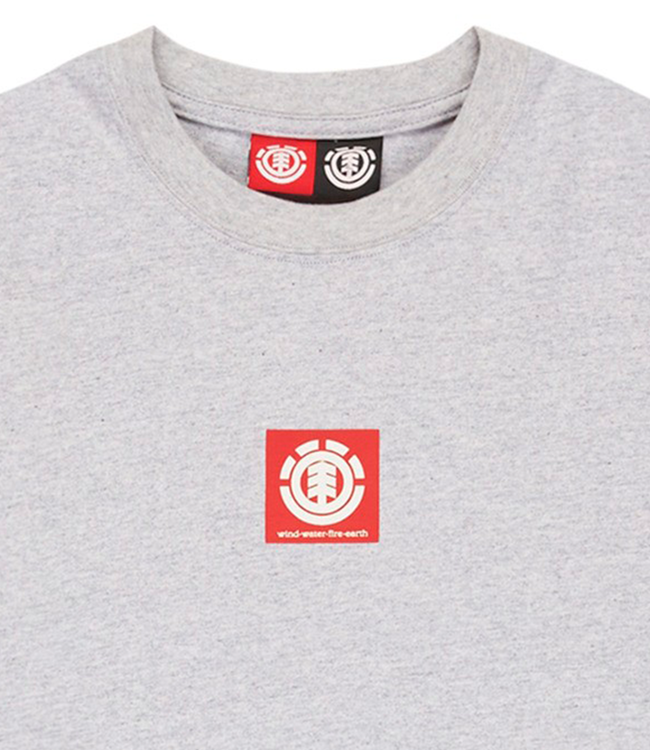 ELEMENT Square Logo Ss Tee - Mid Grey Heather