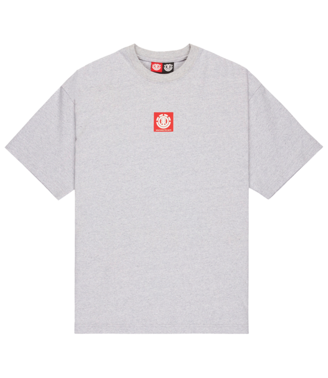 ELEMENT Square Logo Ss Tee - Mid Grey Heather
