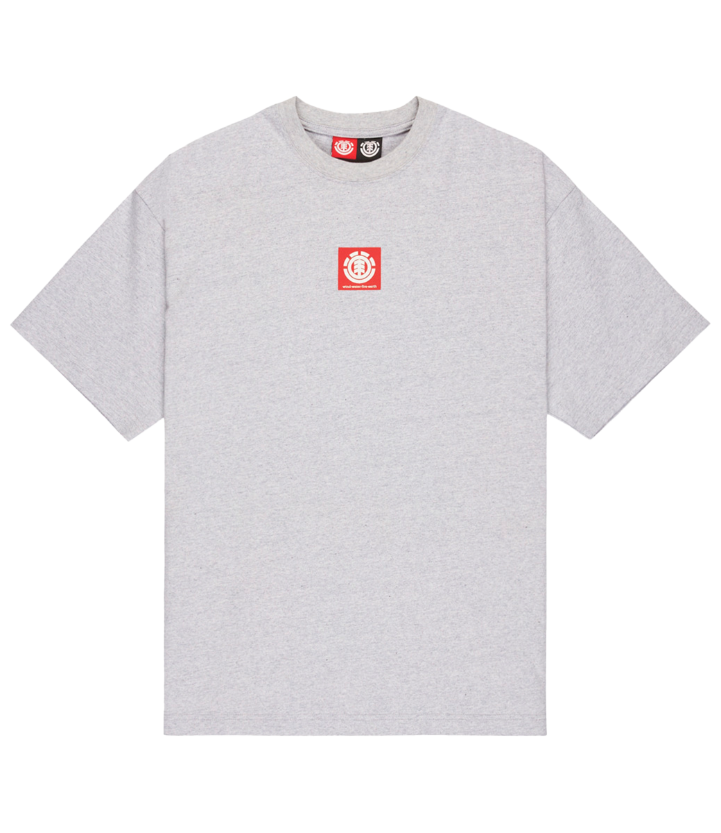 ELEMENT Square Logo Ss Tee - Mid Grey Heather