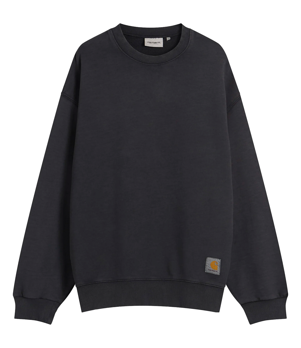 CARHARTT WIP Hudson Sweat - Black/Chalk Wash
