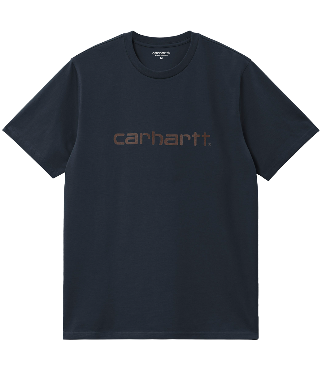 CARHARTT WIP S/S Script T-Shirt - Deep Night/Palisander