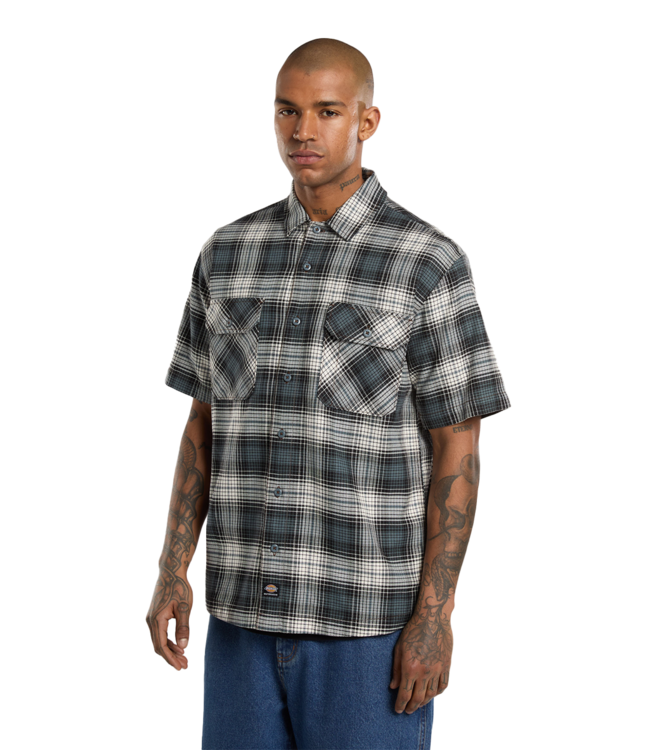 DICKIES Mike Anderson Chk Ss Shirt - Stormy Weather