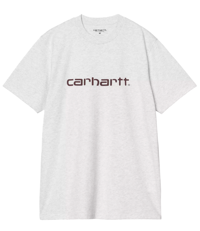 CARHARTT WIP S/S Script T-Shirt - Ash Heather/Rondo