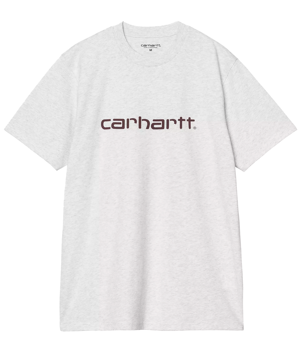 CARHARTT WIP S/S Script T-Shirt - Ash Heather/Rondo