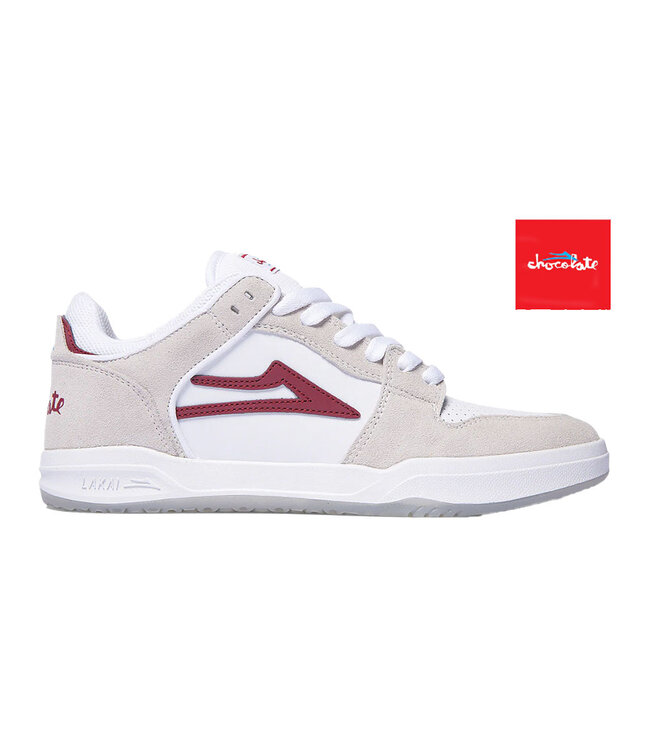 LAKAI Telford Low x Chocolate - Off-White/Red Suede