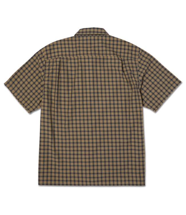 HUF Stretch Micro Plaid S/S Shirt - Clay