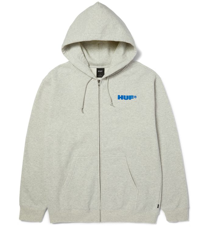 HUF All Caps F/Z Hoodie - Ash