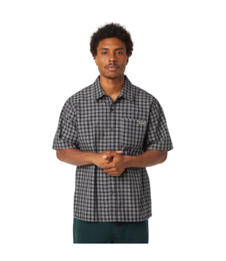 HUF Stretch Micro Plaid S/S Shirt - Black
