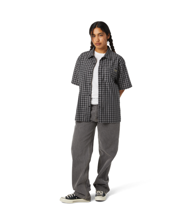 HUF Stretch Micro Plaid S/S Shirt - Black