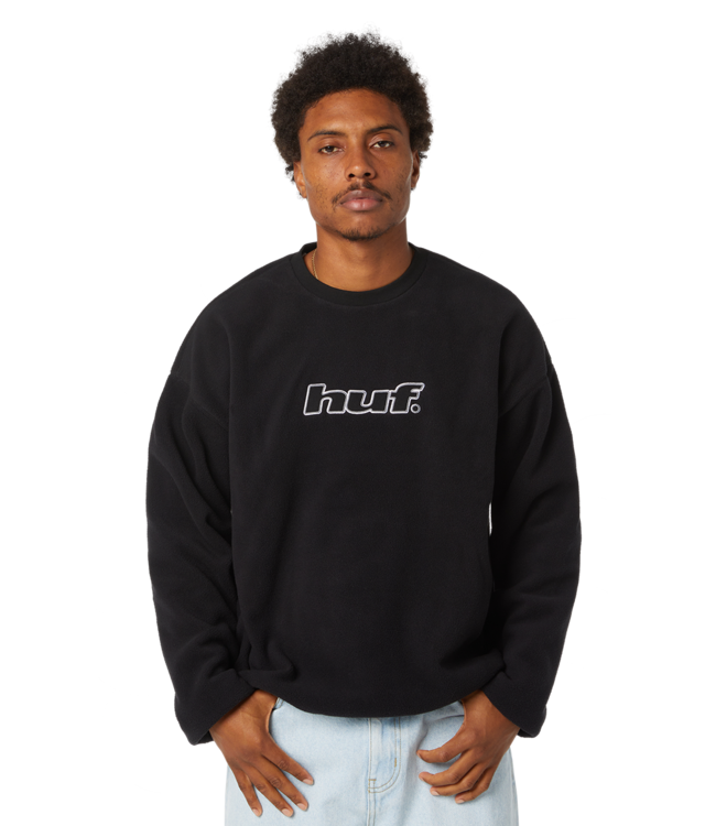 HUF H Dot Polar Fleece Crewneck - Black