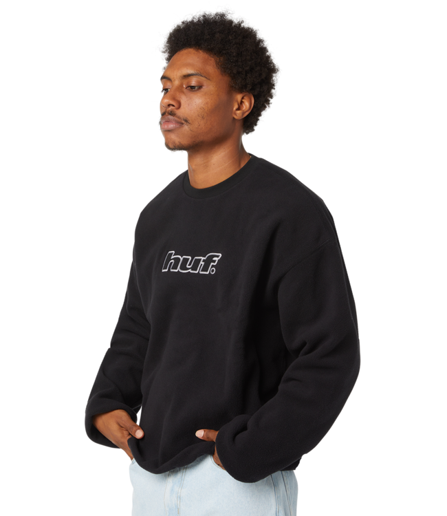 HUF H Dot Polar Fleece Crewneck - Black