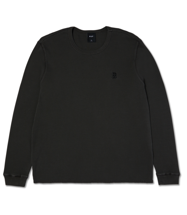 HUF Megablast Overdyed L/S Thermal - Asphalt
