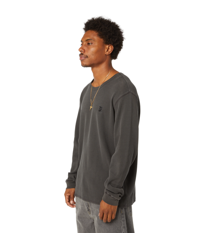 HUF Megablast Overdyed L/S Thermal - Asphalt