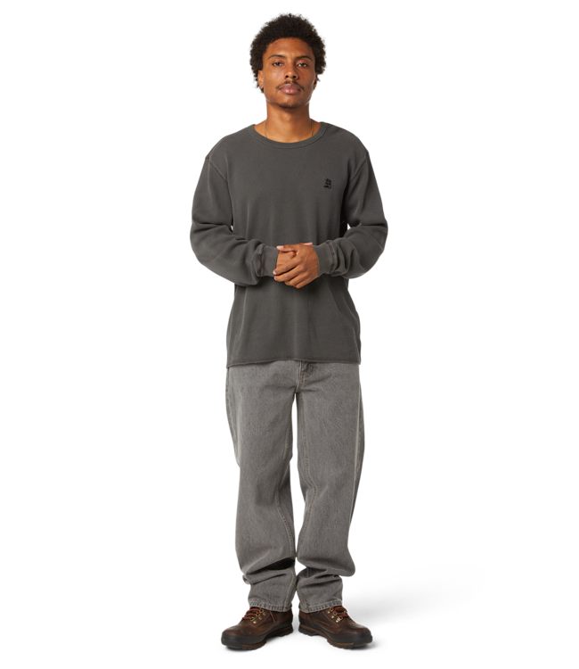 HUF Megablast Overdyed L/S Thermal - Asphalt