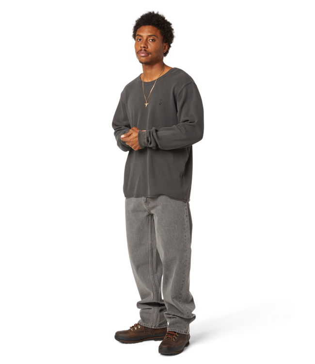 HUF Megablast Overdyed L/S Thermal - Asphalt