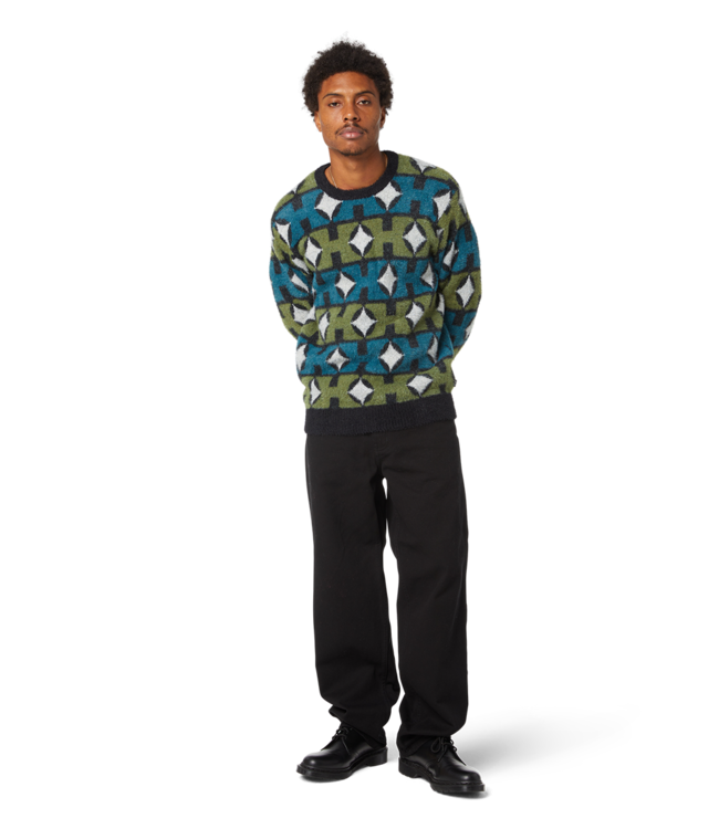 HUF Space Age Crewneck Sweater - Pine