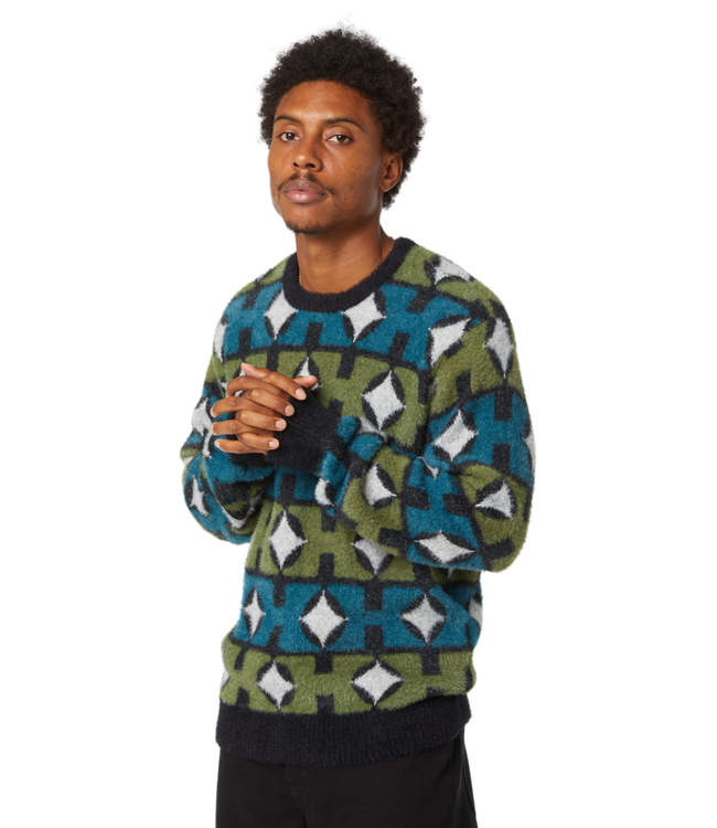 HUF Space Age Crewneck Sweater - Pine