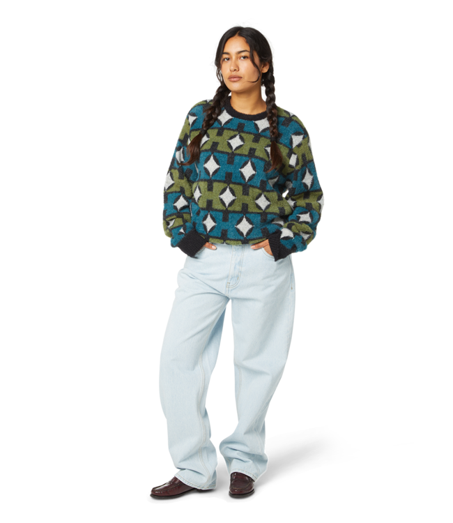 HUF Space Age Crewneck Sweater - Pine