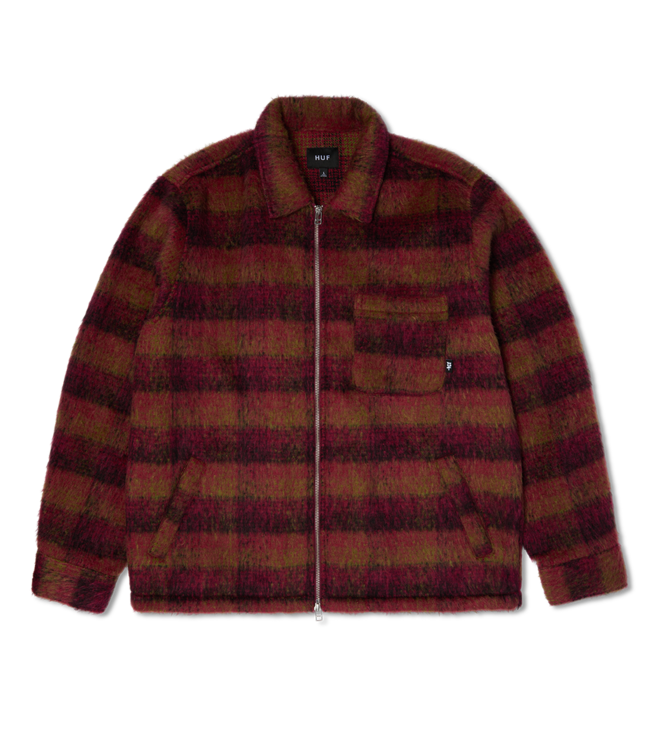 HUF Megablast Plaid Jacket - Berry