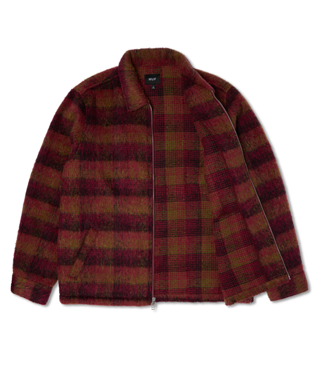 HUF Megablast Plaid Jacket - Berry
