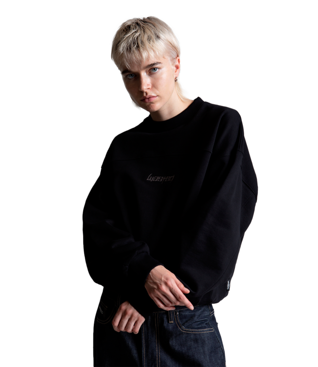 WASTED PARIS Switchblade Boxy Crewneck - Black