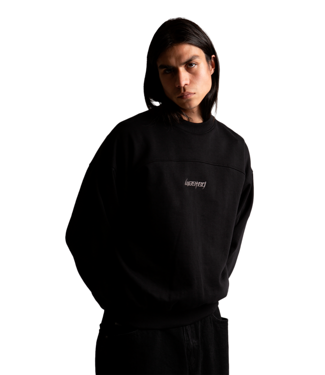 WASTED PARIS Switchblade Boxy Crewneck - Black