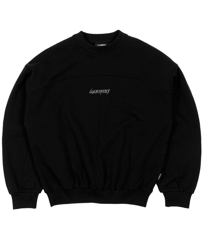 WASTED PARIS Switchblade Boxy Crewneck - Black