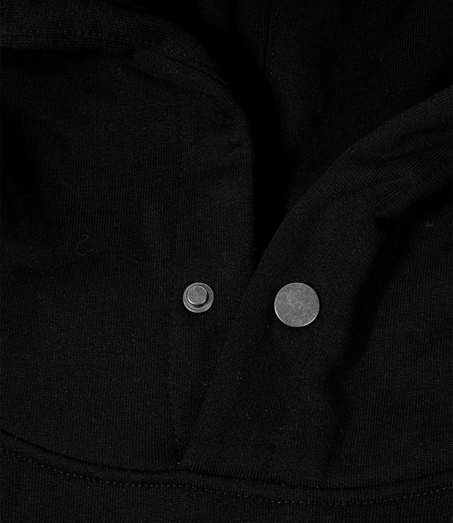 WASTED PARIS Switchblade Boxy Hoodie - Black