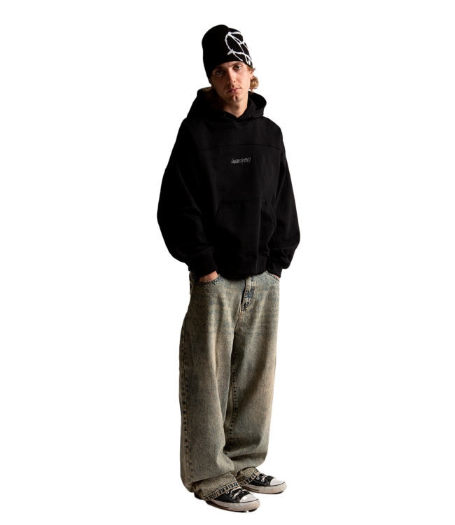 WASTED PARIS Switchblade Boxy Hoodie - Black