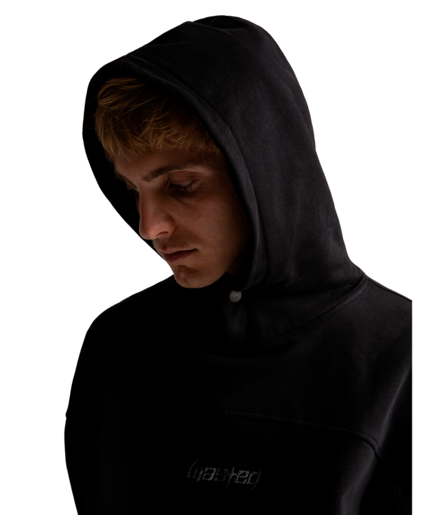 WASTED PARIS Switchblade Boxy Hoodie - Black