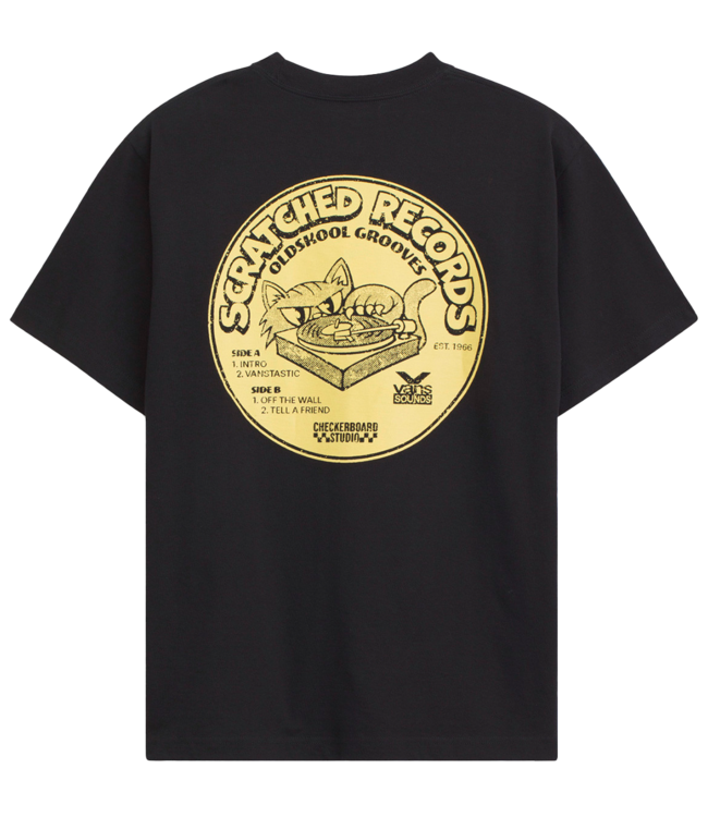 VANS Scratched Records Ss Tee - Black