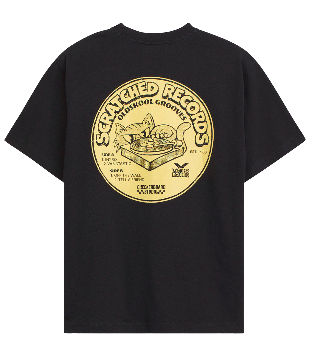 VANS Scratched Records Ss Tee - Black