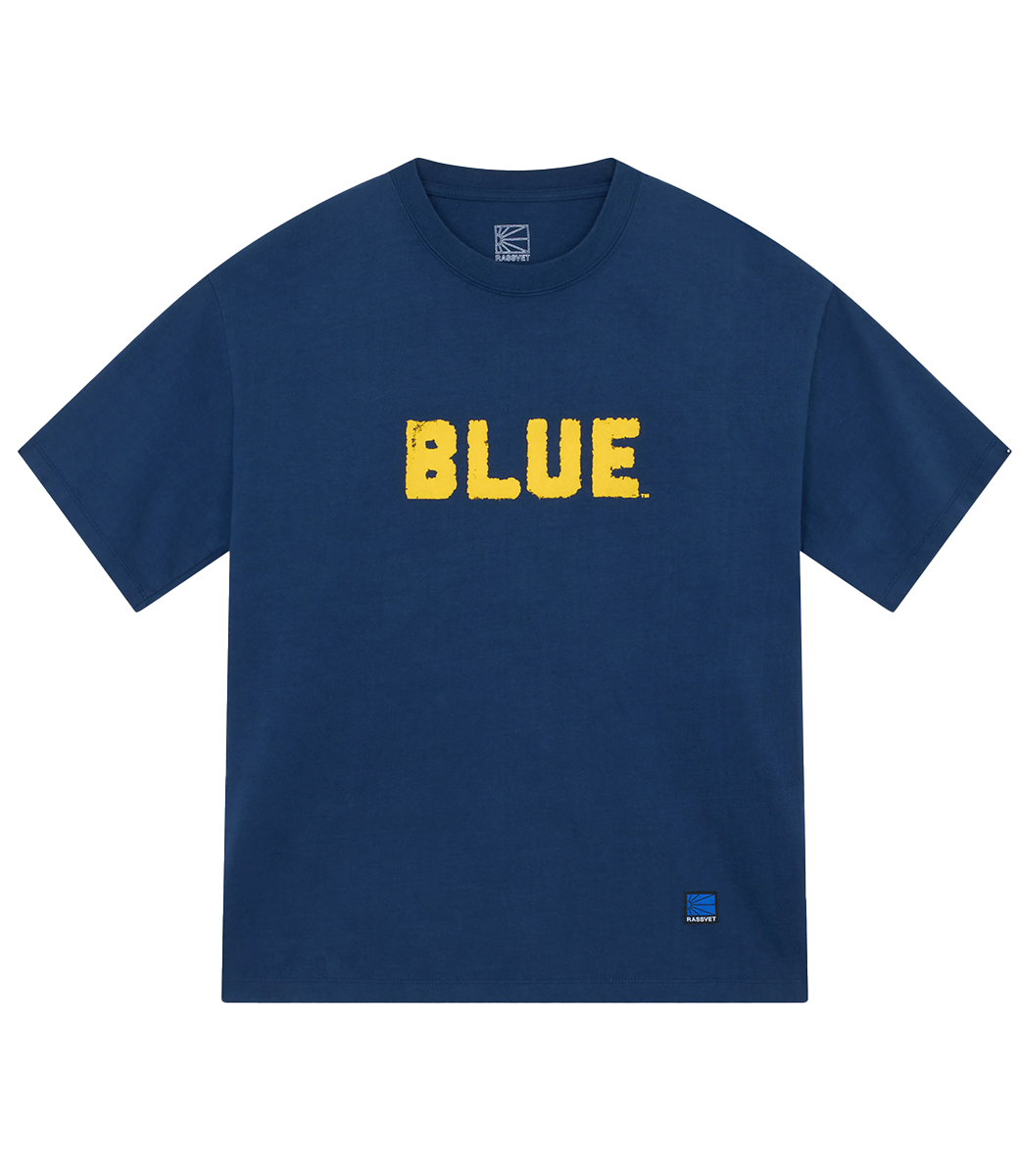 RASSVET Blue Logo Tee Shirt Knit - Navy