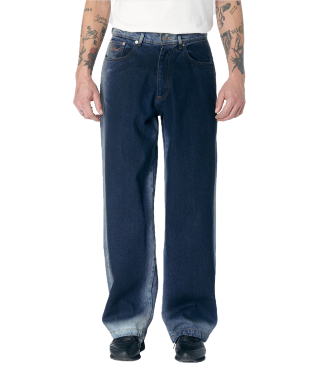 RASSVET Shadow Wash Baggy Denim Pants Woven - Blue