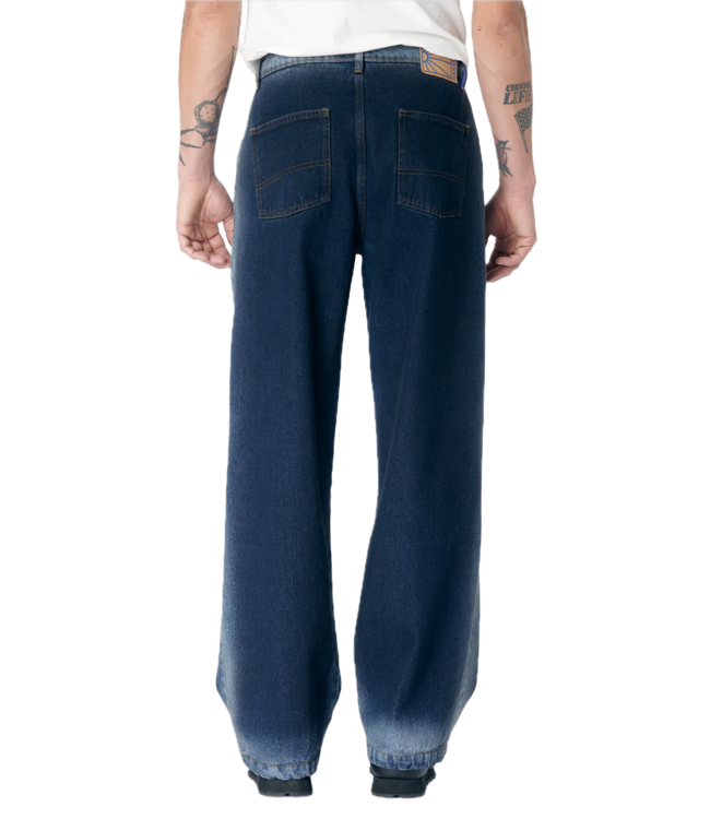RASSVET Shadow Wash Baggy Denim Pants Woven - Blue