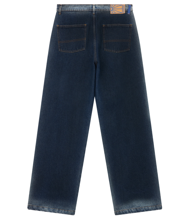 RASSVET Shadow Wash Baggy Denim Pants Woven - Blue