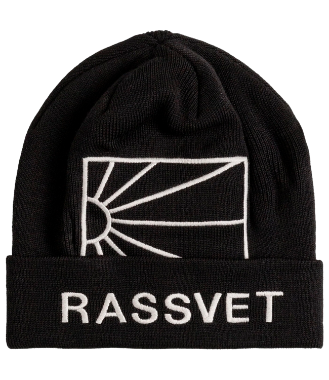 RASSVET Rassvet Logo Beanie Knit - Black