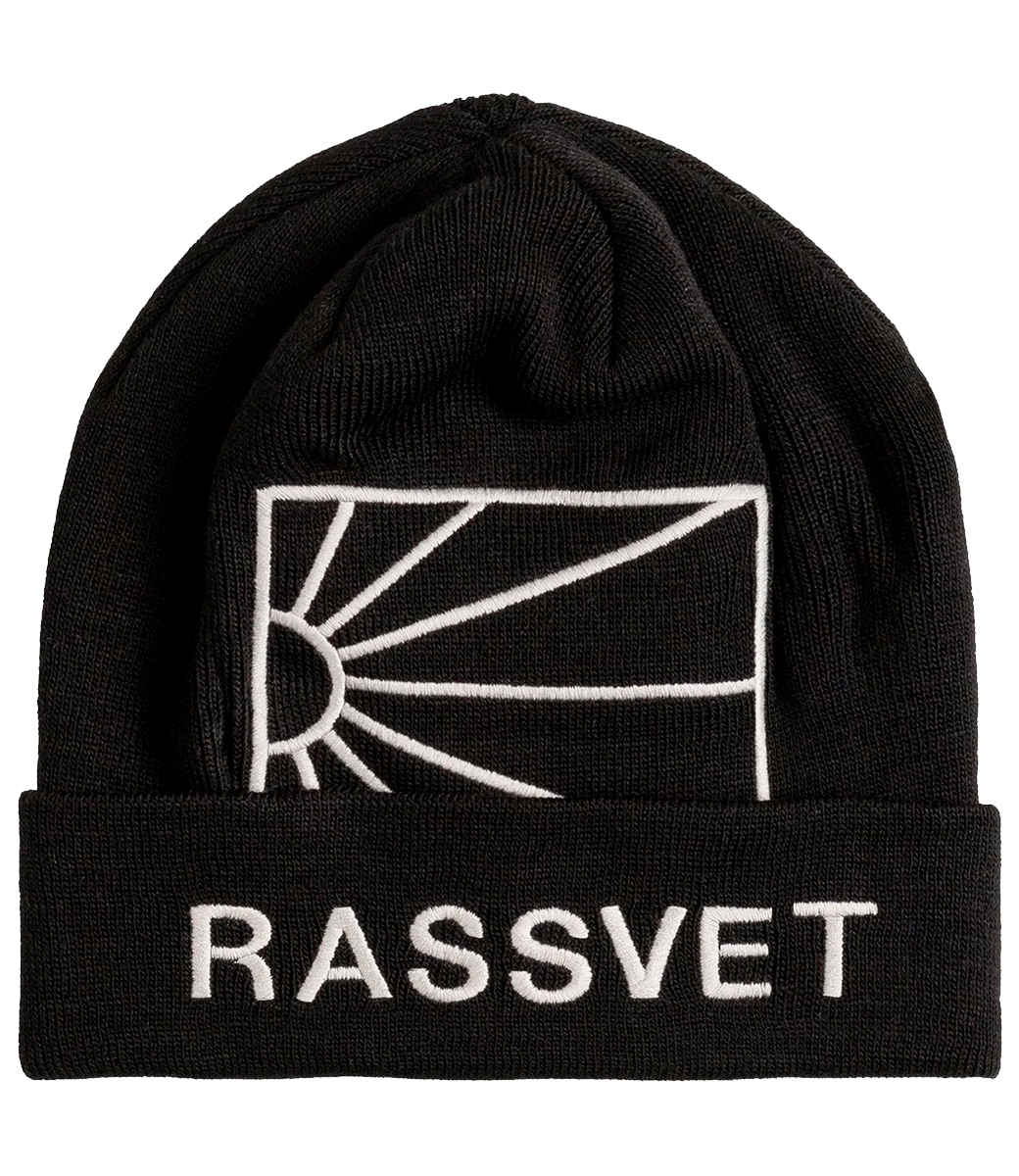 RASSVET Rassvet Logo Beanie Knit - Black