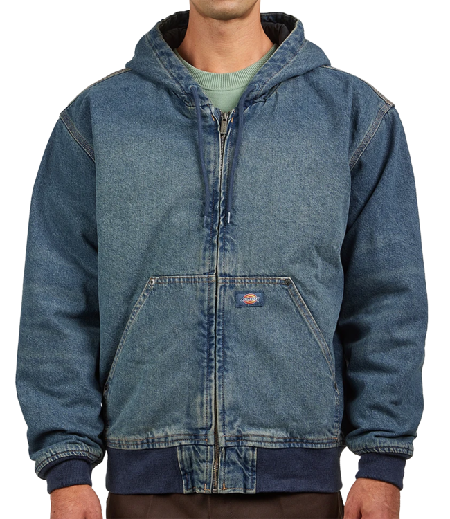 DICKIES Hilham Hooded Jacket - Khaki Tinted Blue
