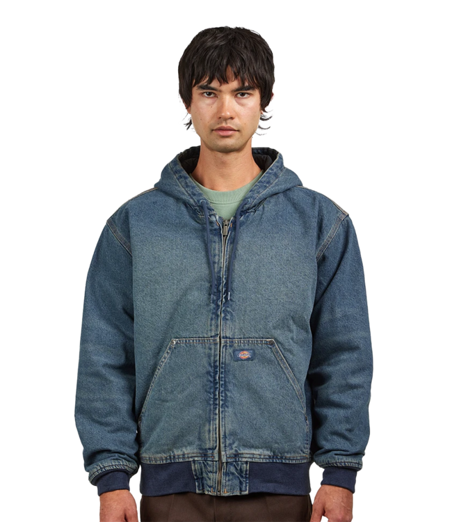 DICKIES Hilham Hooded Jacket - Khaki Tinted Blue