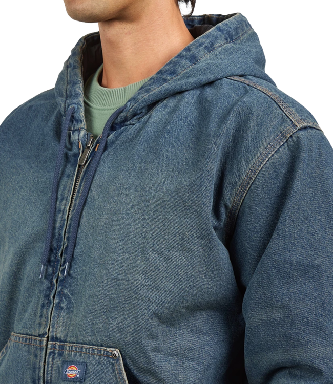 DICKIES Hilham Hooded Jacket - Khaki Tinted Blue