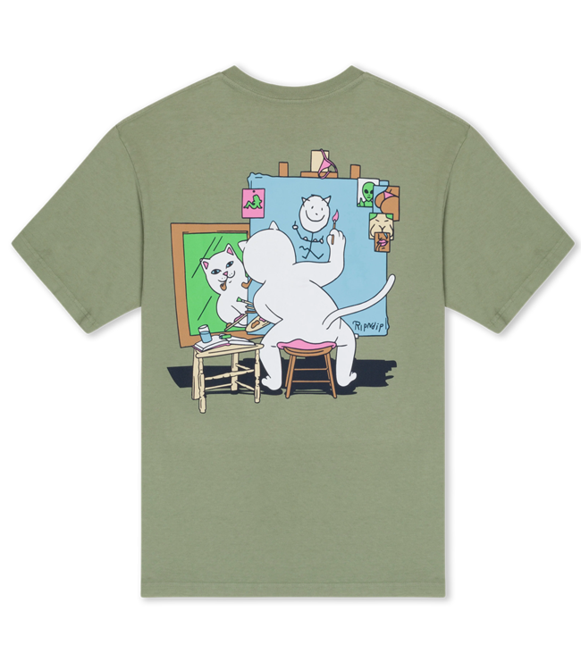 RIPNDIP Nerman Rockwell Tee - Dusty Olive
