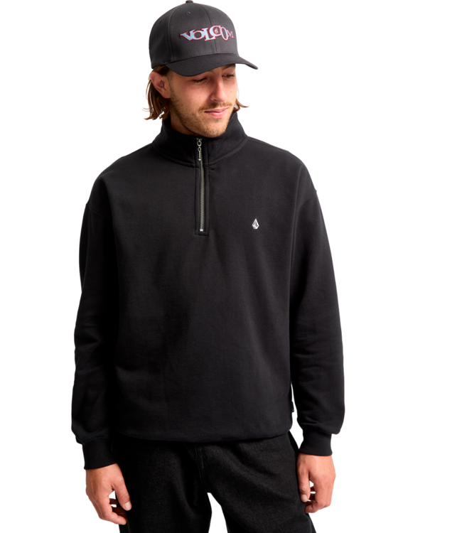 VOLCOM Single Stone Quarter Zip - Black