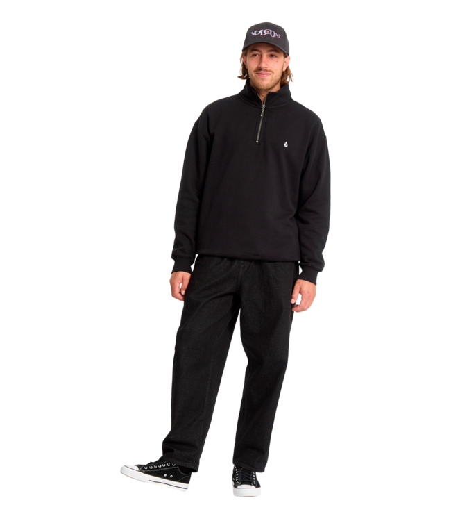 VOLCOM Single Stone Quarter Zip - Black