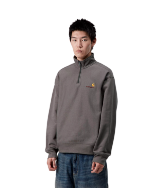 CARHARTT WIP Half Zip American Script Sweat - Porphyry CARHARTT WIP Half Zip American Script Sweat - Porphyry