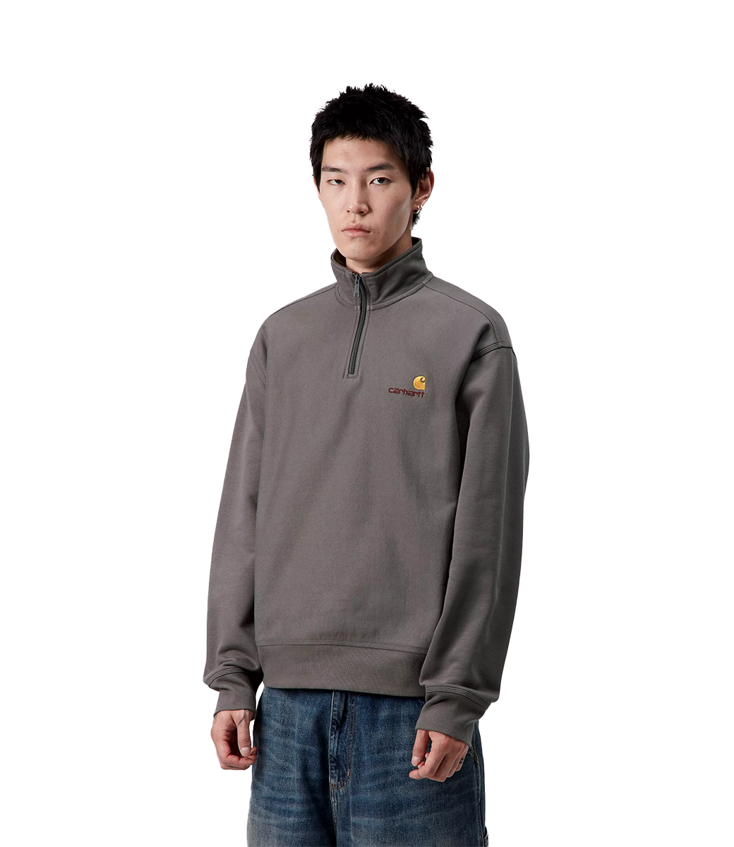 CARHARTT WIP Half Zip American Script Sweat - Porphyry